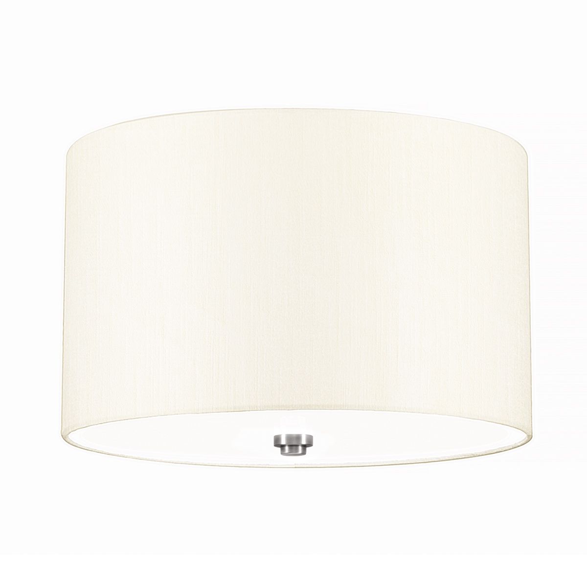 Fletcher 14" Flush - Poliertes Chrom mit Elfenbeinschirm - Elsteadlighting - leuchtengrosshandel24