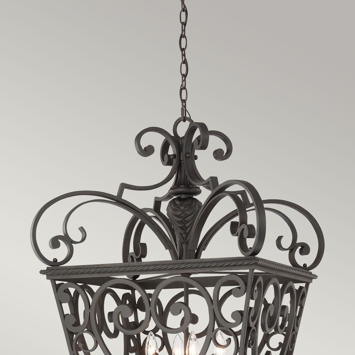 Fort Quinn 8-Lichter-Kettenlaterne - Marcado Schwarz - Elsteadlighting - leuchtengrosshandel24