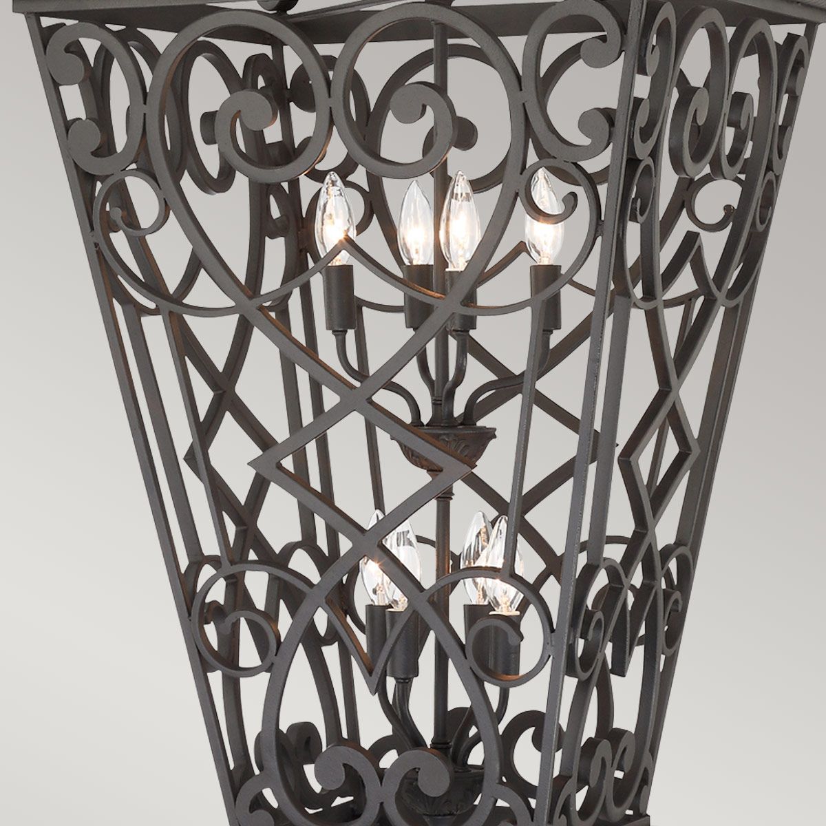 Fort Quinn 8-Lichter-Kettenlaterne - Marcado Schwarz - Elsteadlighting - leuchtengrosshandel24