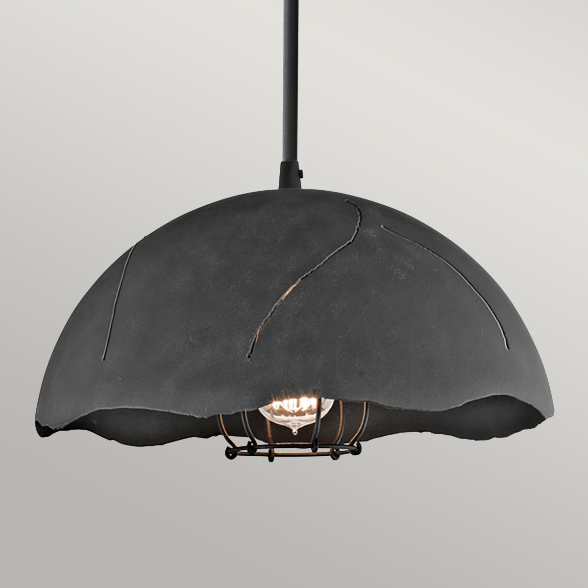 Fracture 1-flammige Pendelleuchte - Verwittertes Zink - Elsteadlighting - leuchtengrosshandel24