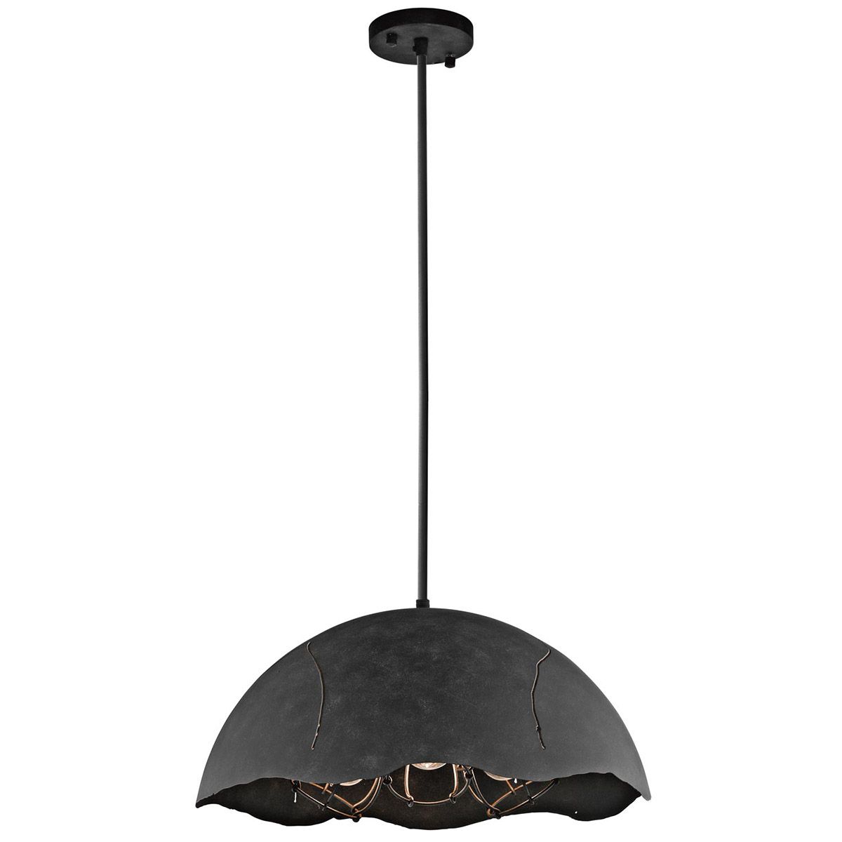 Fracture 3-flammige Pendelleuchte - Verwittertes Zink - Elsteadlighting - leuchtengrosshandel24