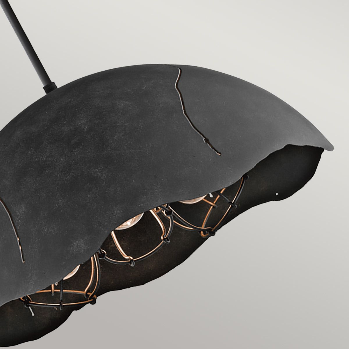 Fracture 3-flammige Pendelleuchte - Verwittertes Zink - Elsteadlighting - leuchtengrosshandel24