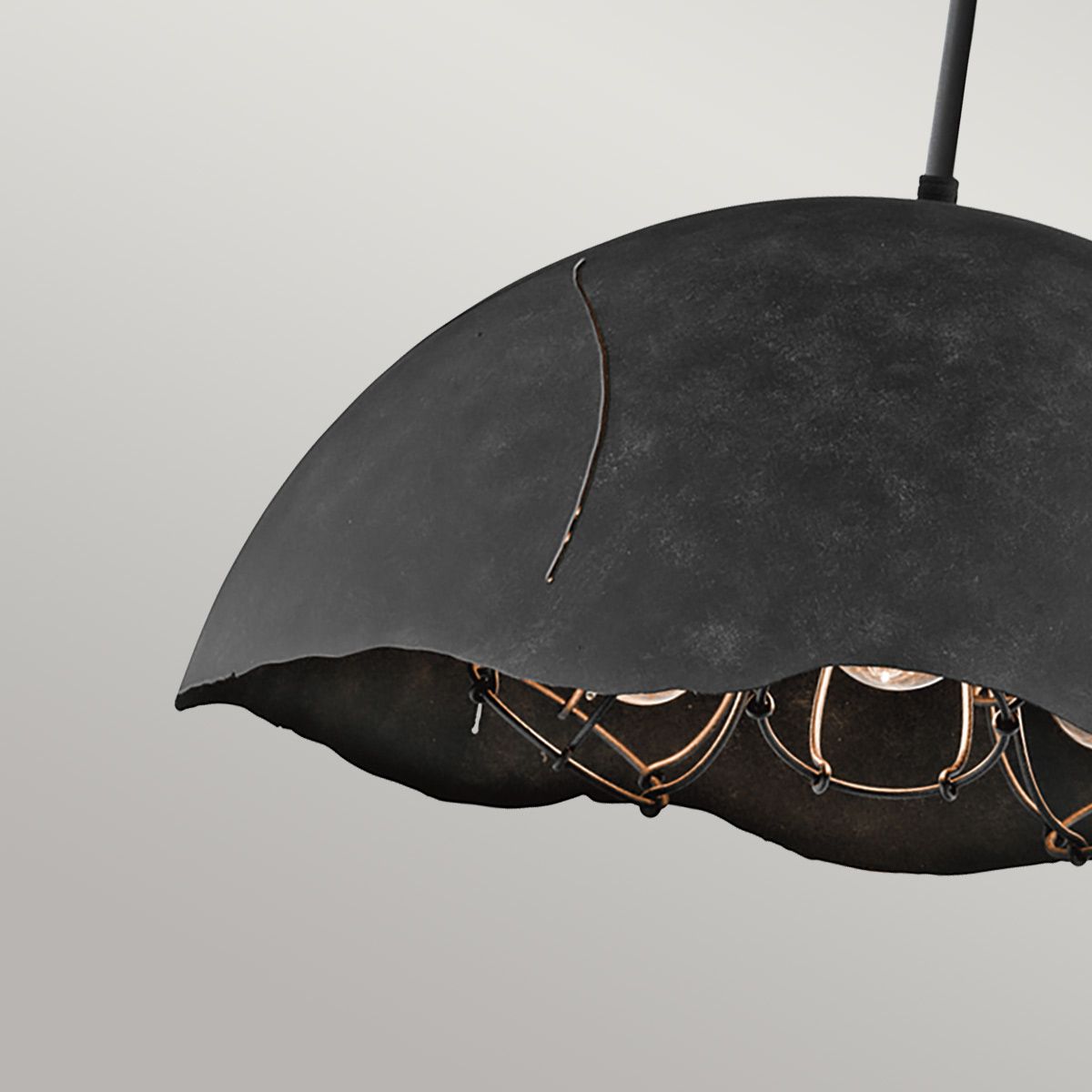 Fracture 3-flammige Pendelleuchte - Verwittertes Zink - Elsteadlighting - leuchtengrosshandel24