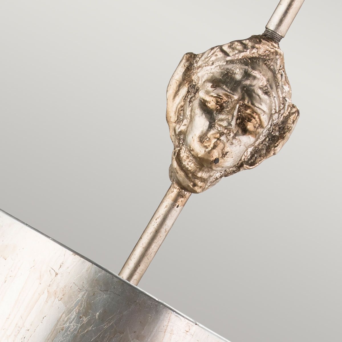 Fragment 1-flammige kleine Pendelleuchte - gealtertes Silber - Elsteadlighting - leuchtengrosshandel24