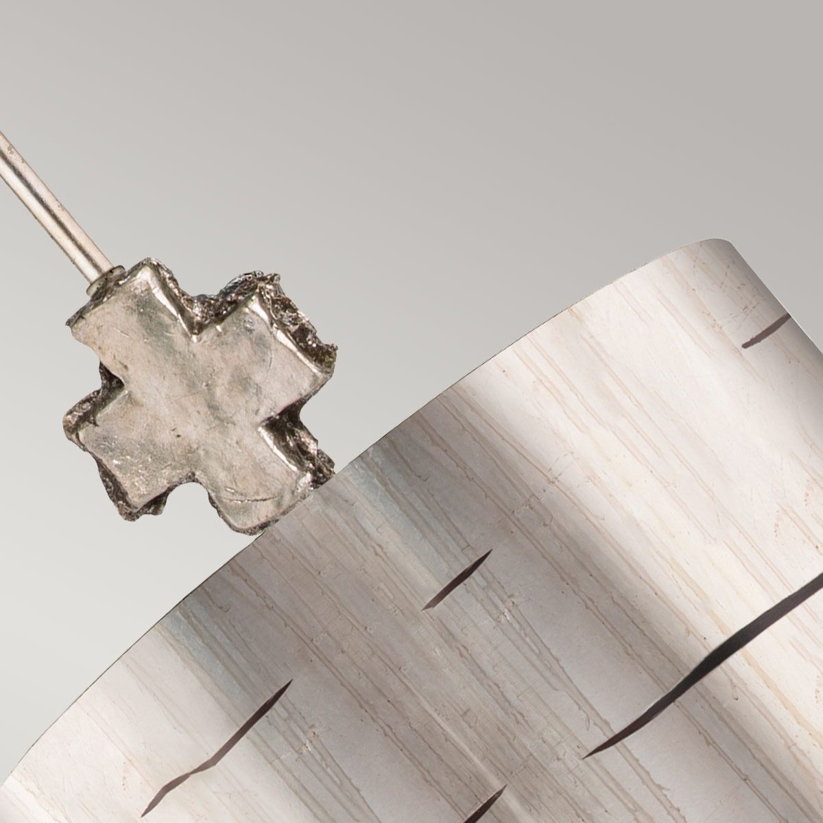 Fragment 1-flammige Pendelleuchte, groß, gealtertes Silber - Elsteadlighting - leuchtengrosshandel24