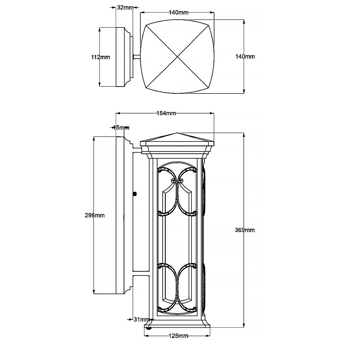 Franceasi Kleine Wandlaterne mit 1 Licht, alte Bronze - Elsteadlighting - KL - FRANCEASI - S