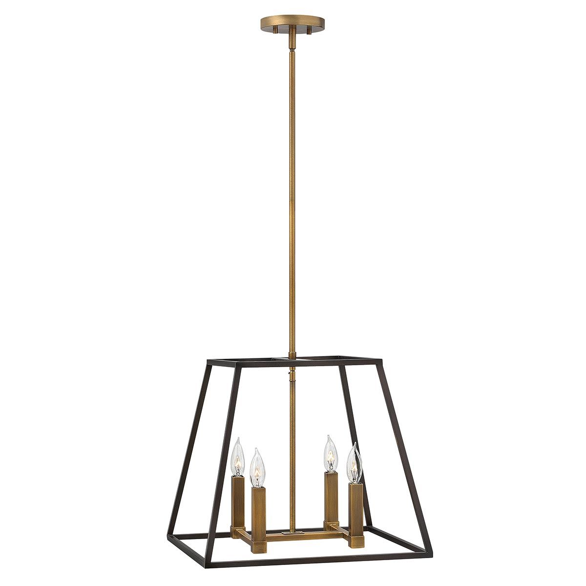 Fulton 4-flammiger Hängeleuchter - Bronze und Messing - Elsteadlighting - leuchtengrosshandel24