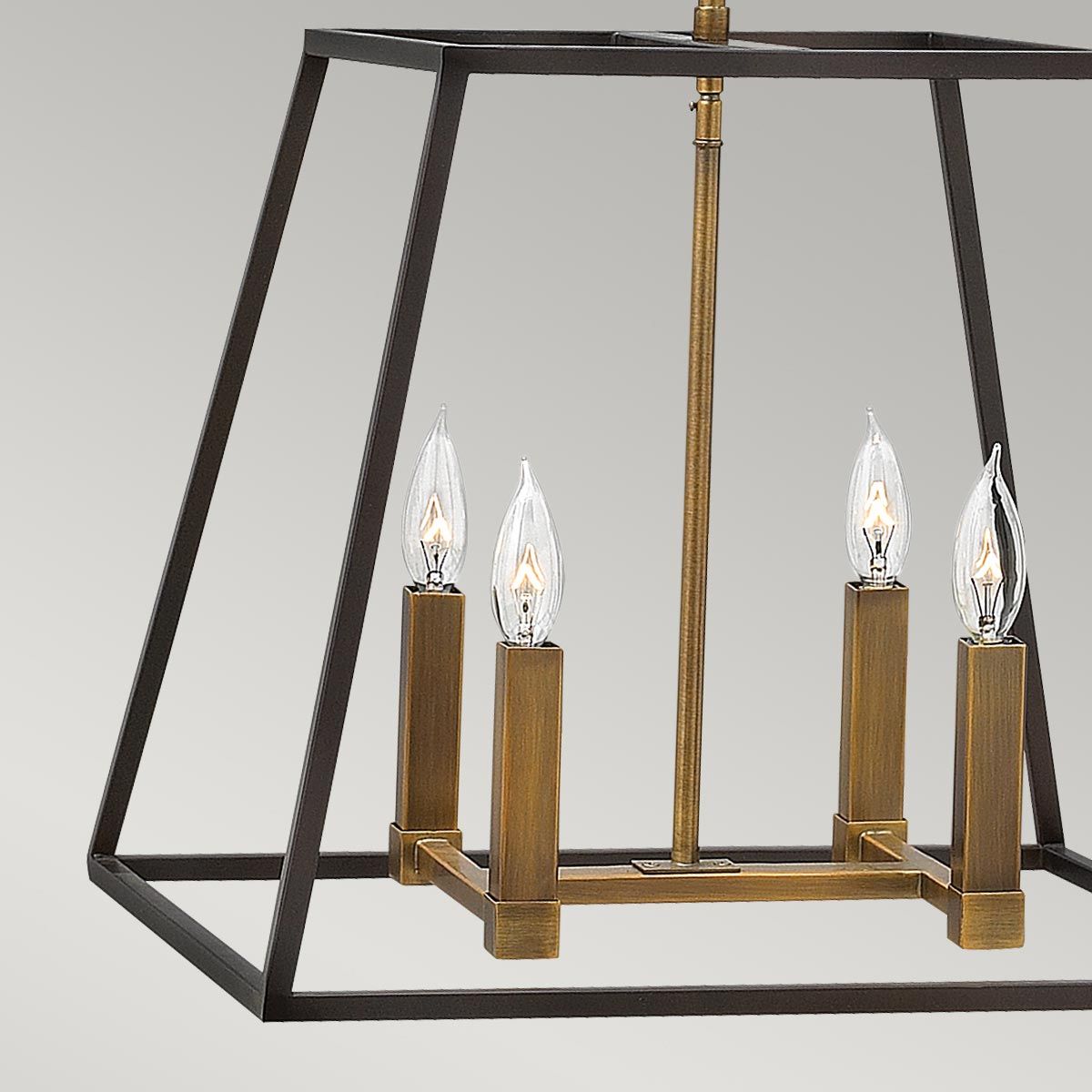 Fulton 4-flammiger Hängeleuchter - Bronze und Messing - Elsteadlighting - leuchtengrosshandel24