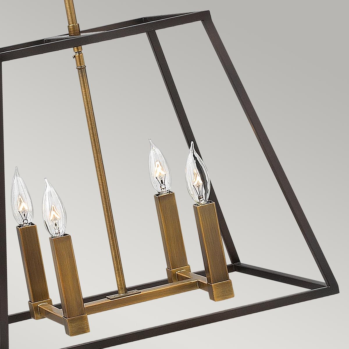 Fulton 4-flammiger Hängeleuchter - Bronze und Messing - Elsteadlighting - leuchtengrosshandel24