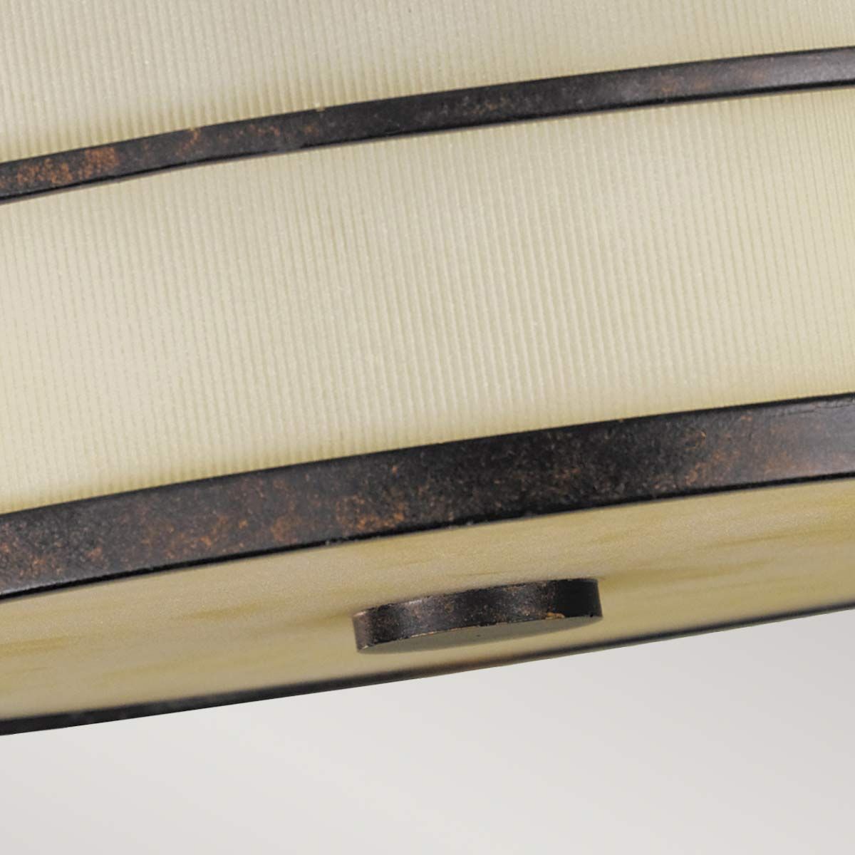 Fusion 3-flammige Deckenleuchte, halbbündig, griechische Bronze - Elsteadlighting - leuchtengrosshandel24