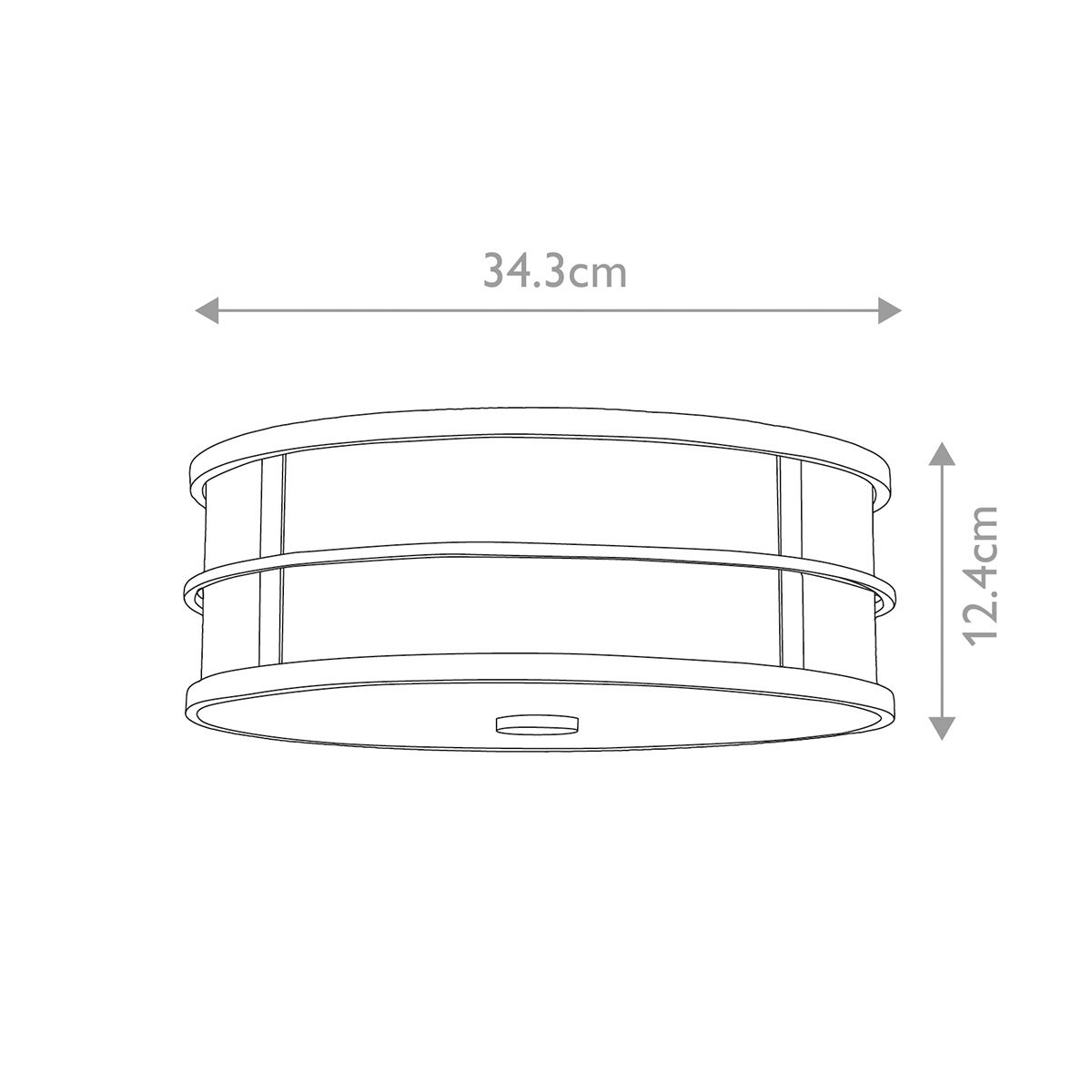 Fusion 3-flammige Deckenleuchte - Messing natur lackiert - Elsteadlighting - leuchtengrosshandel24