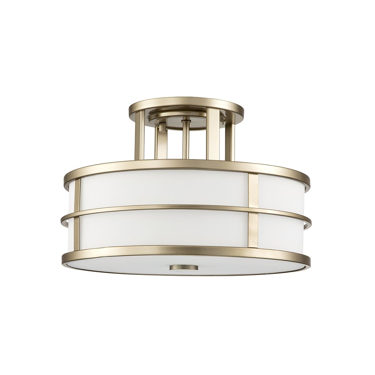 Fusion 3-flammige Halbdeckenleuchte, Messing natur lackiert - Elsteadlighting - leuchtengrosshandel24