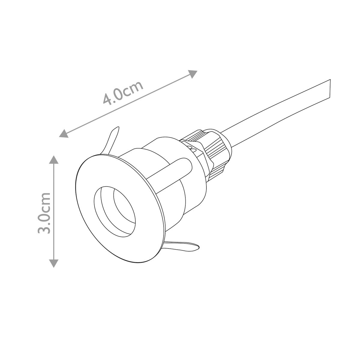 Fusion Plain Push In, Boden - /Deckleuchte - gebürstetes/bearbeitetes Aluminium - Elsteadlighting - GZ - FUSION11