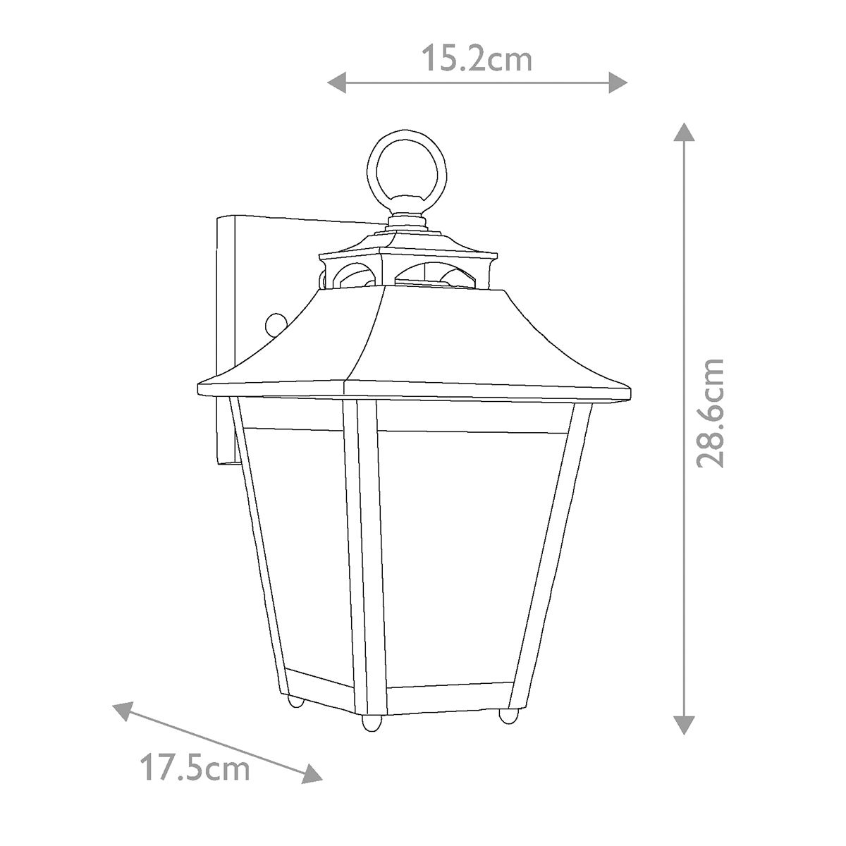 Galena Kleine Wandlaterne mit 1 Licht - Zobel - Elsteadlighting - FE - GALENA2 - S - SBL
