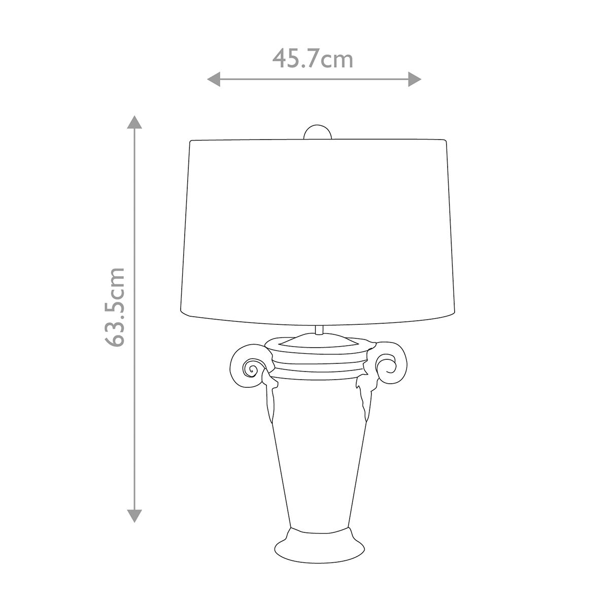 Gallier 1lt Tischlampe - Schwarz und Gold mit weißem Schirm - Elsteadlighting - leuchtengrosshandel24