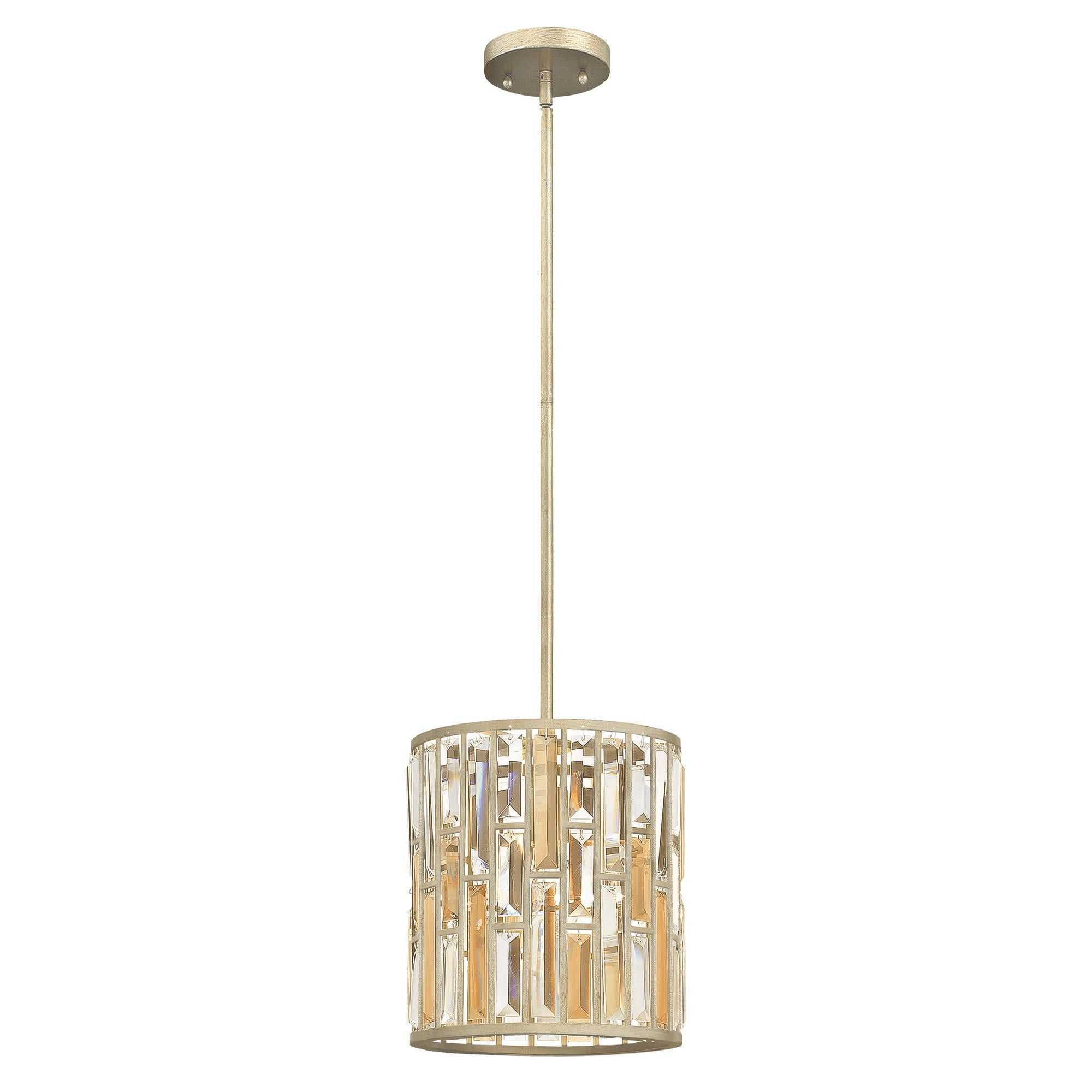 Gemma 1-flammige Mini-Pendelleuchte - Blattsilber - Elsteadlighting - leuchtengrosshandel24