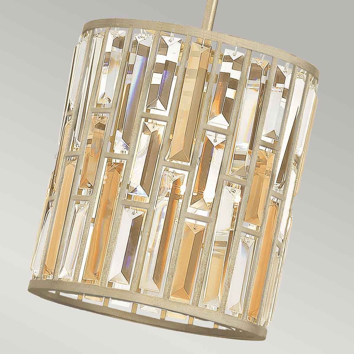 Gemma 1-flammige Mini-Pendelleuchte - Blattsilber - Elsteadlighting - leuchtengrosshandel24