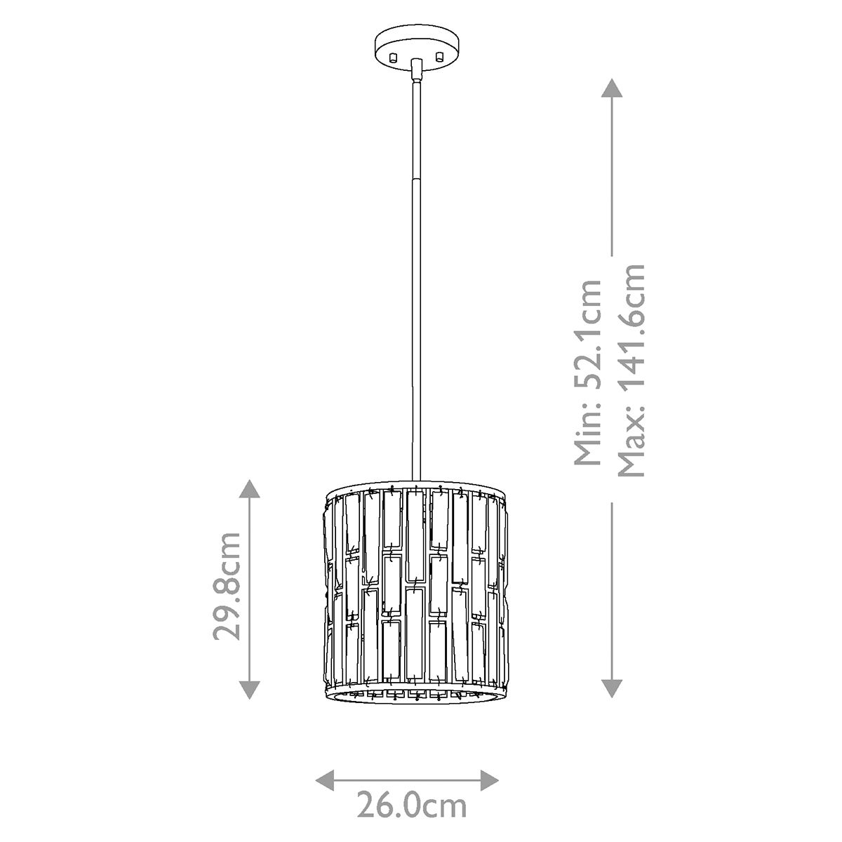 Gemma 1-flammige Mini-Pendelleuchte - Blattsilber - Elsteadlighting - leuchtengrosshandel24