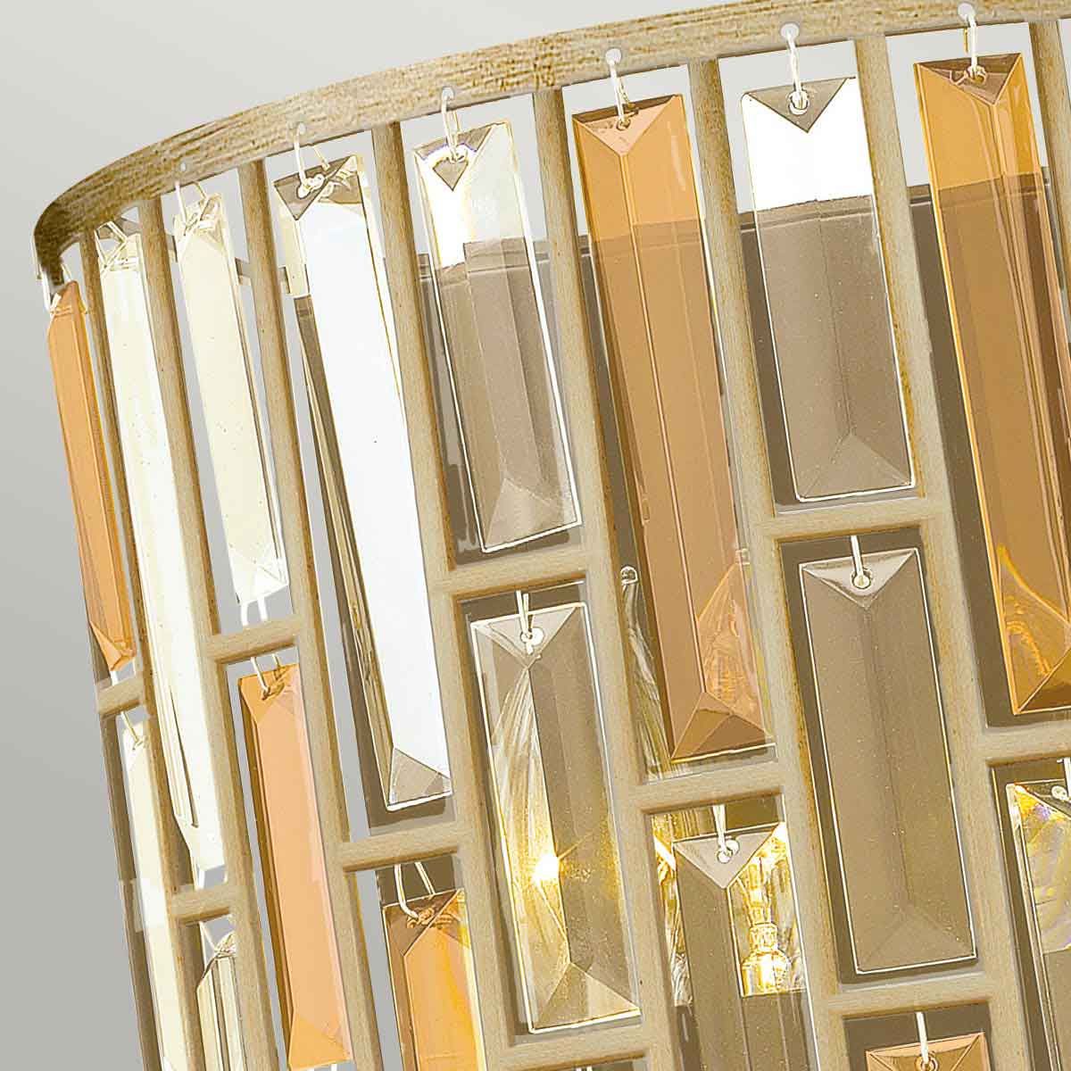 Gemma 2-flammige Wandleuchte - Blattsilber - Elsteadlighting - leuchtengrosshandel24
