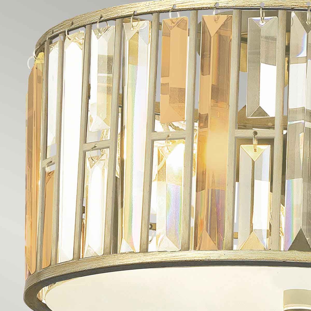 Gemma 3-flammige Deckenleuchte - Blattsilber - Elsteadlighting - leuchtengrosshandel24