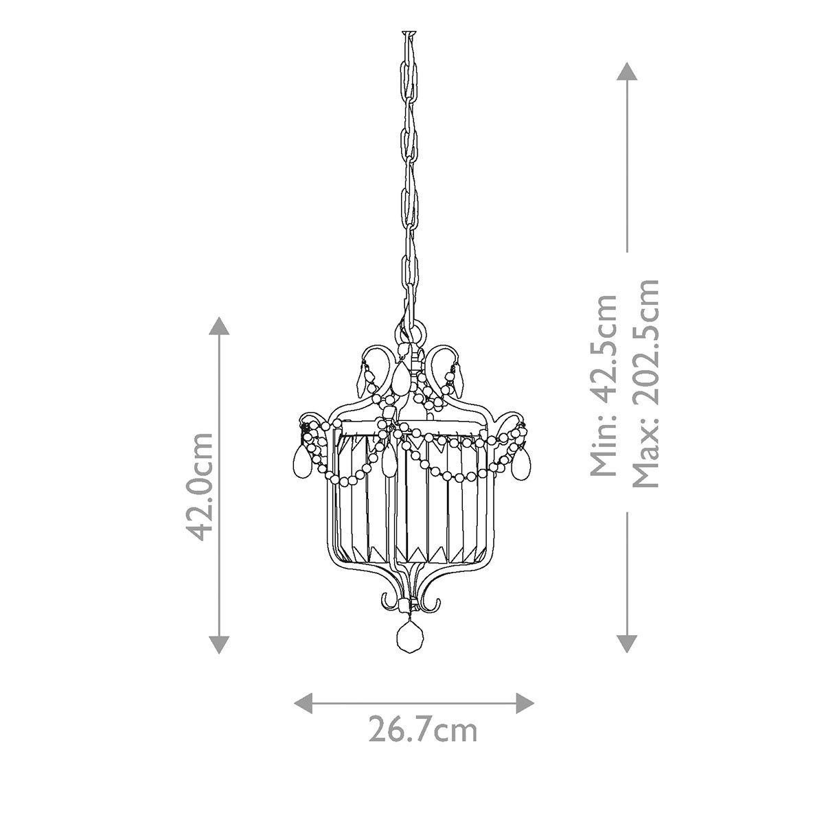 Gianna 1-flammige Pendelleuchte - Vergoldetes Silber - Elsteadlighting - leuchtengrosshandel24