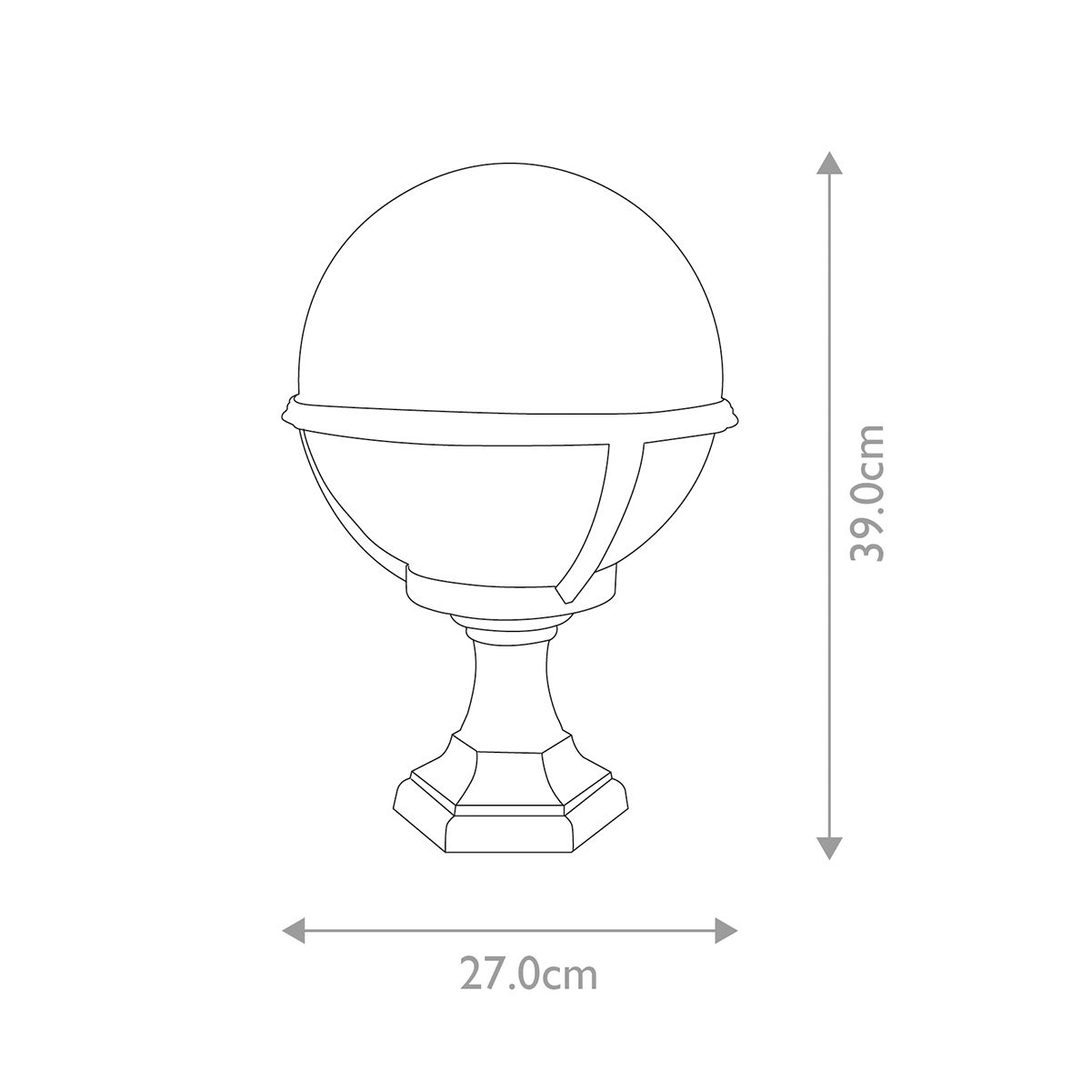 Glenbeigh 1 - flammige Sockel - /Verandalaterne - Schwarz - Elsteadlighting - GLENBEIGH - PED - PO