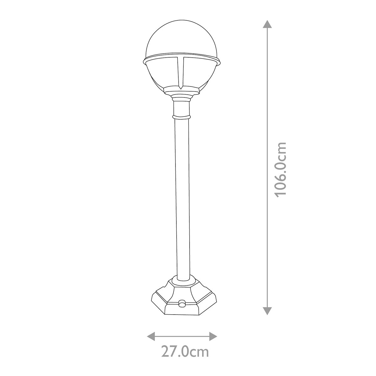 Glenbeigh Säulenlaterne mit 1 Licht, Schwarz - Elsteadlighting - GLENBEIGH - PILLAR