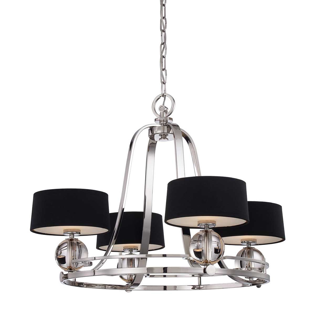 Gotham Kronleuchter mit 4 Lichtern - Imperiales Silber - Elsteadlighting - leuchtengrosshandel24