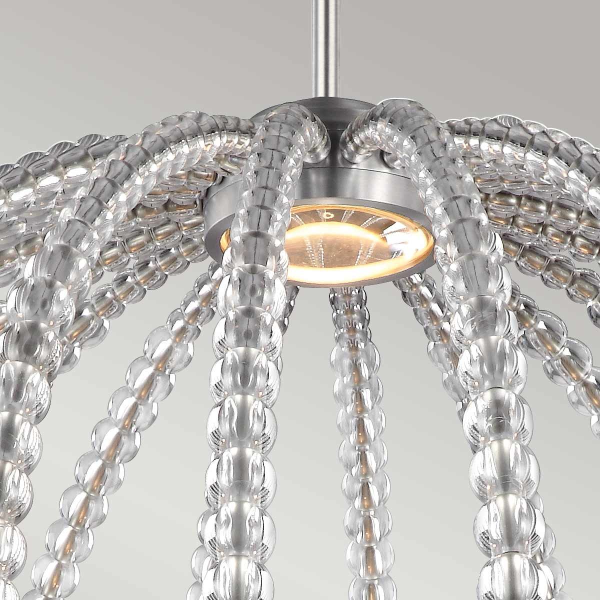 Große LED-Pendelleuchte Oberlin - Satiniertes Nickel - Elsteadlighting - leuchtengrosshandel24