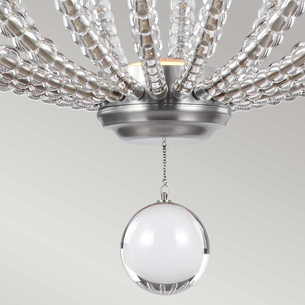Große LED-Pendelleuchte Oberlin - Satiniertes Nickel - Elsteadlighting - leuchtengrosshandel24
