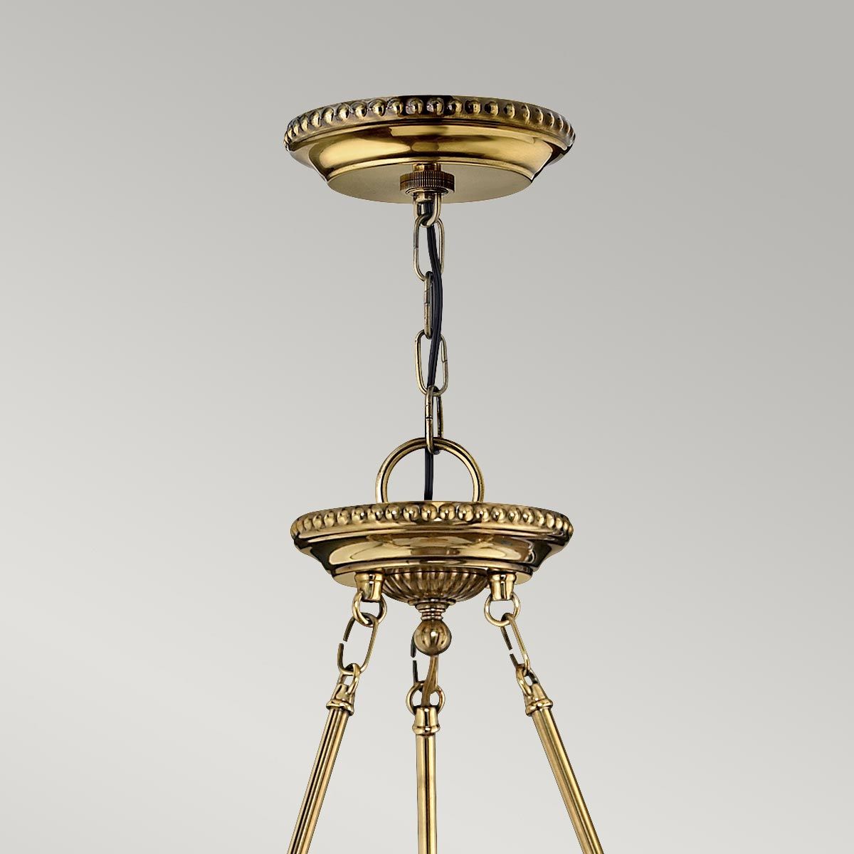 Große Pendelleuchte „Cambridge“ mit 3 Lichtern, brüniertes Messing - Elsteadlighting - leuchtengrosshandel24