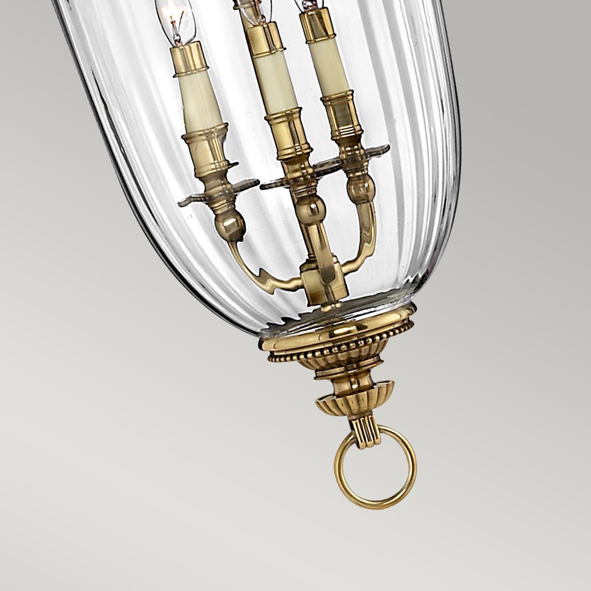 Große Pendelleuchte „Cambridge“ mit 3 Lichtern, brüniertes Messing - Elsteadlighting - leuchtengrosshandel24