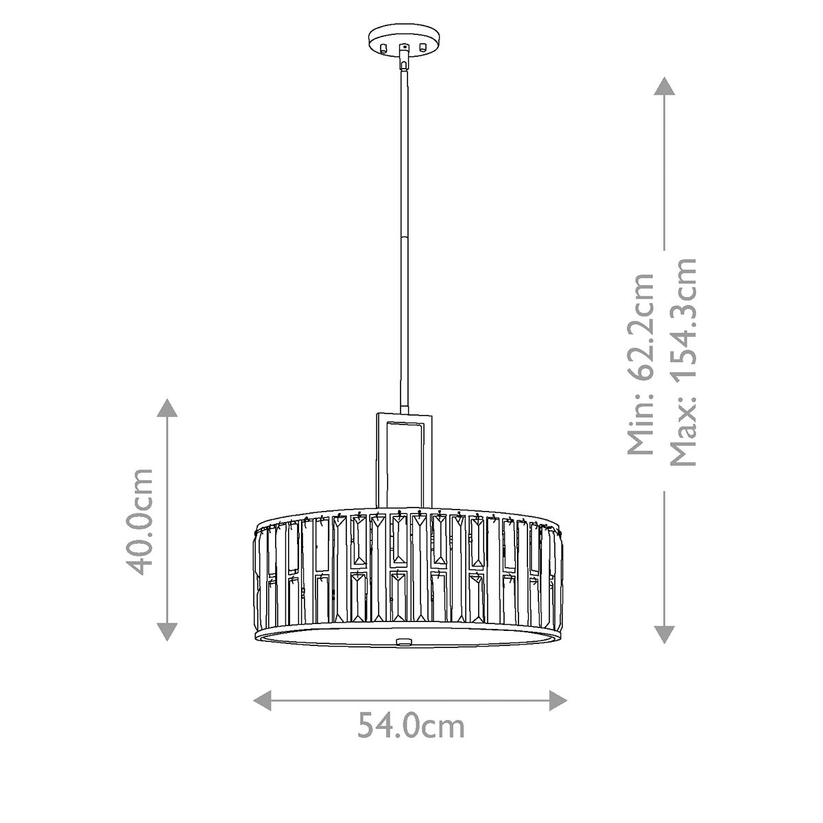 Große Pendelleuchte Gemma mit 3 Lichtern, Blattsilber - Elsteadlighting - leuchtengrosshandel24