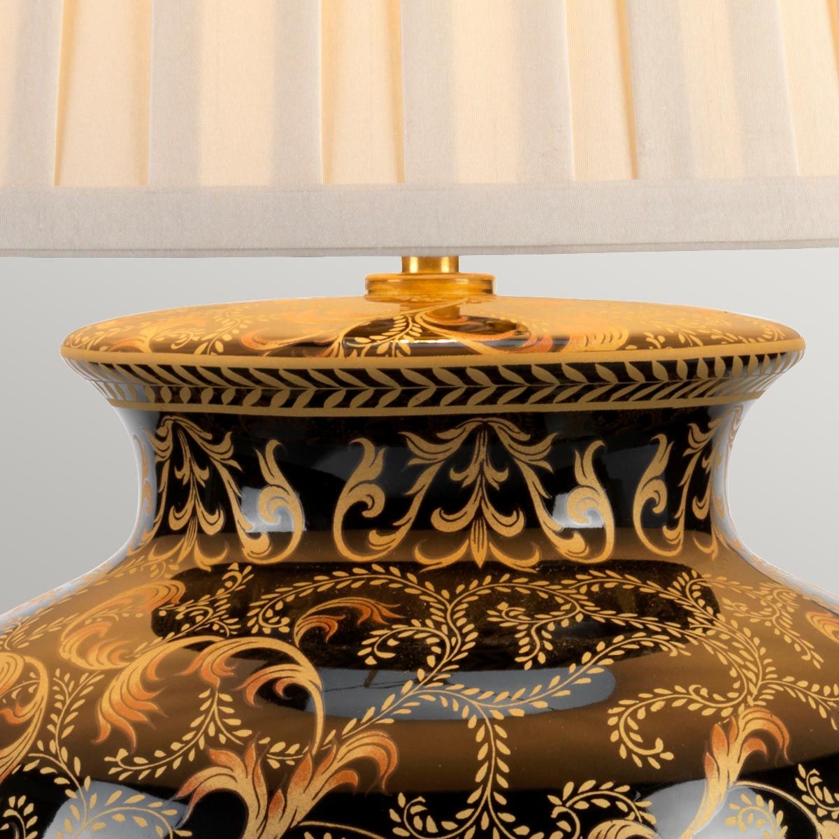 Große Tischlampe Morris mit 1 Licht, Gold und Schwarz - Elsteadlighting - leuchtengrosshandel24