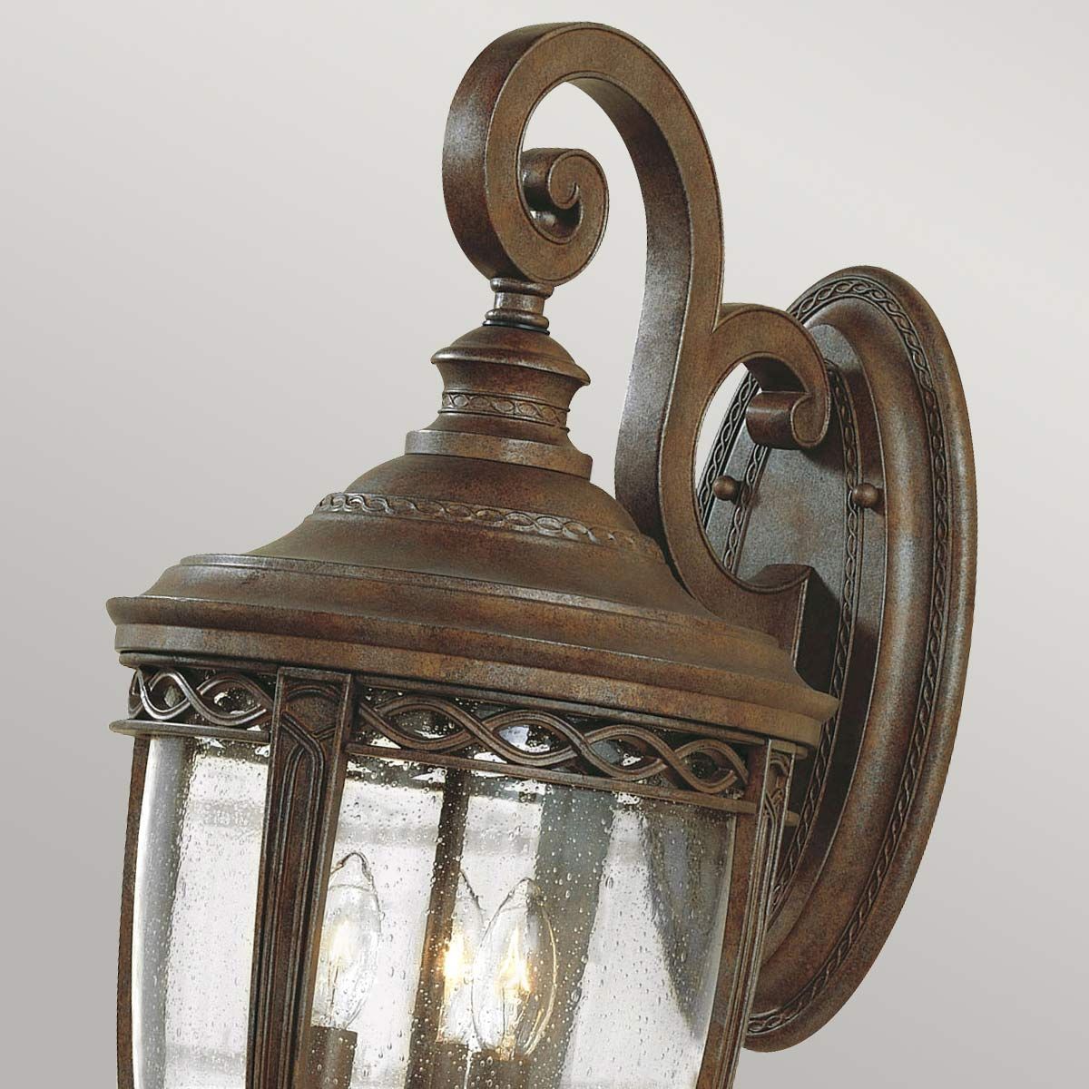 Große Wandlaterne „English Bridle“ mit 3 Lichtern, britische Bronze - Elsteadlighting - FE - EB2 - L - BRB