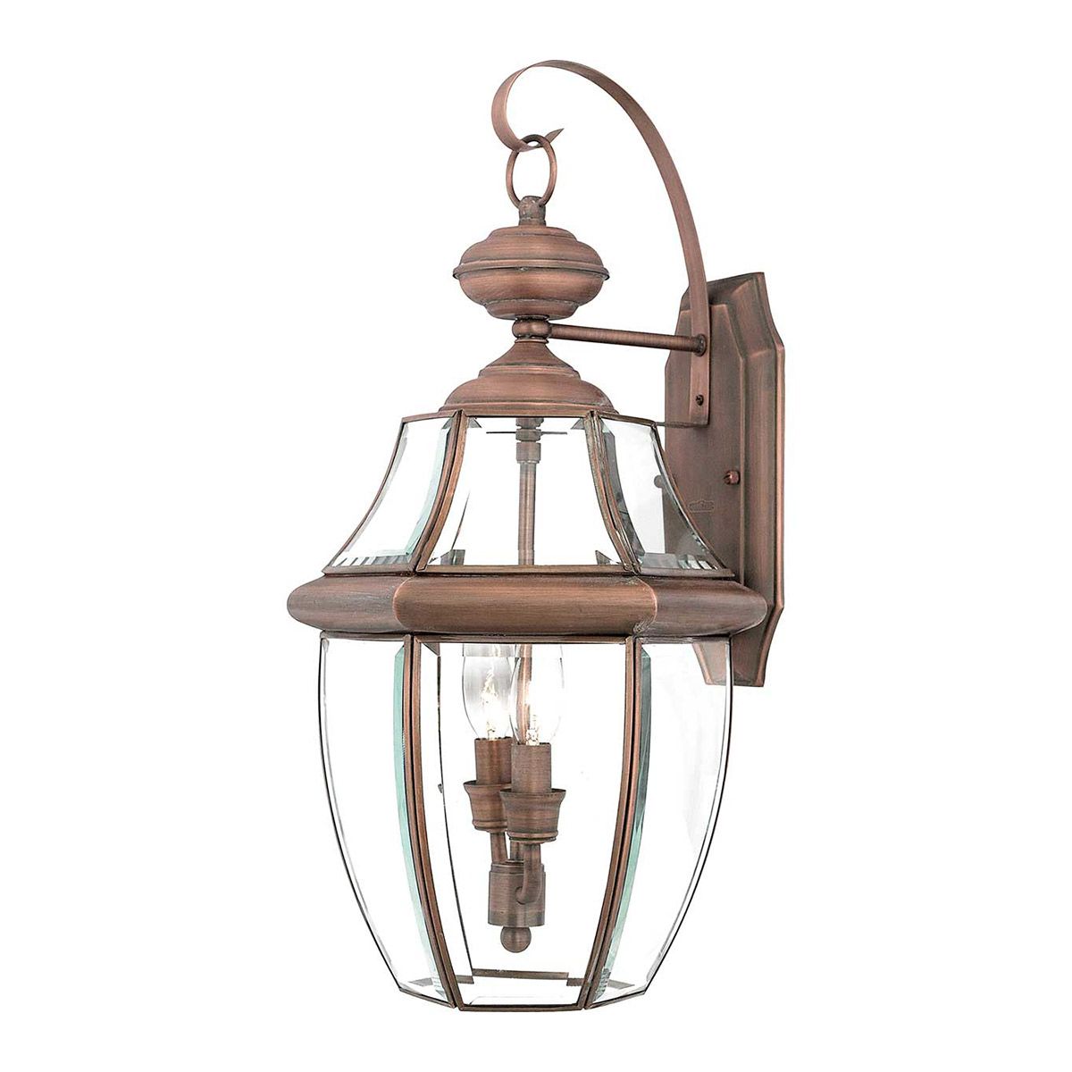Große Wandlaterne Newbury mit 2 Lichtern, lackiertes gealtertes Kupfer - Elsteadlighting - QZ - NEWBURY2 - L - AC