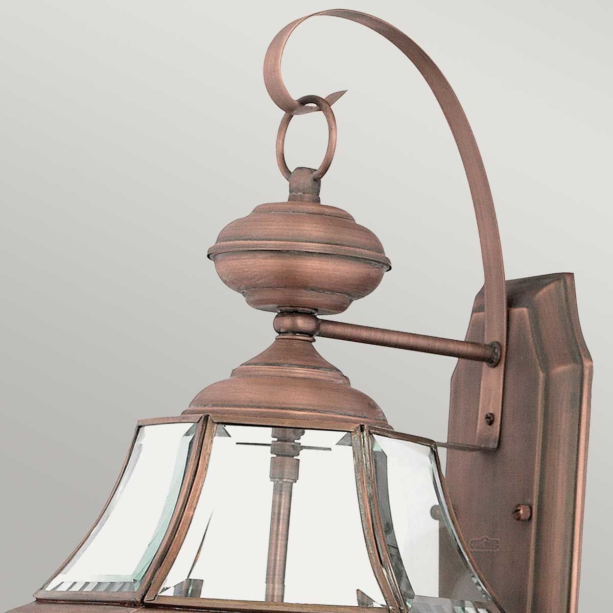 Große Wandlaterne Newbury mit 2 Lichtern, lackiertes gealtertes Kupfer - Elsteadlighting - QZ - NEWBURY2 - L - AC