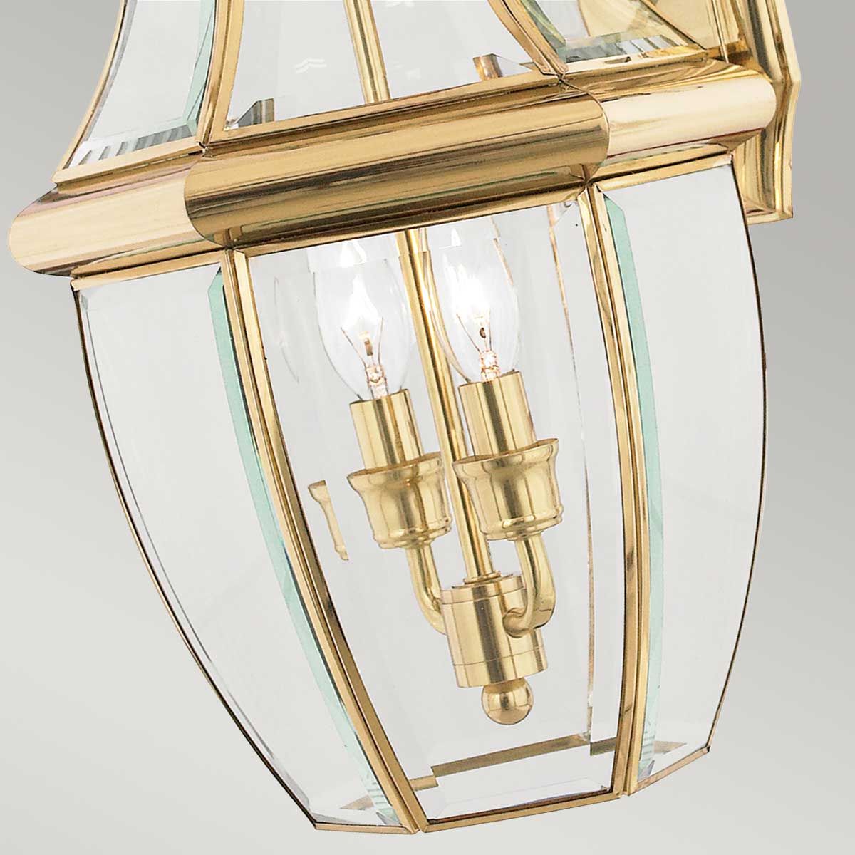 Große Wandlaterne Newbury mit 2 Lichtern, lackiertes poliertes Messing - Elsteadlighting - QZ - NEWBURY2 - L - PB