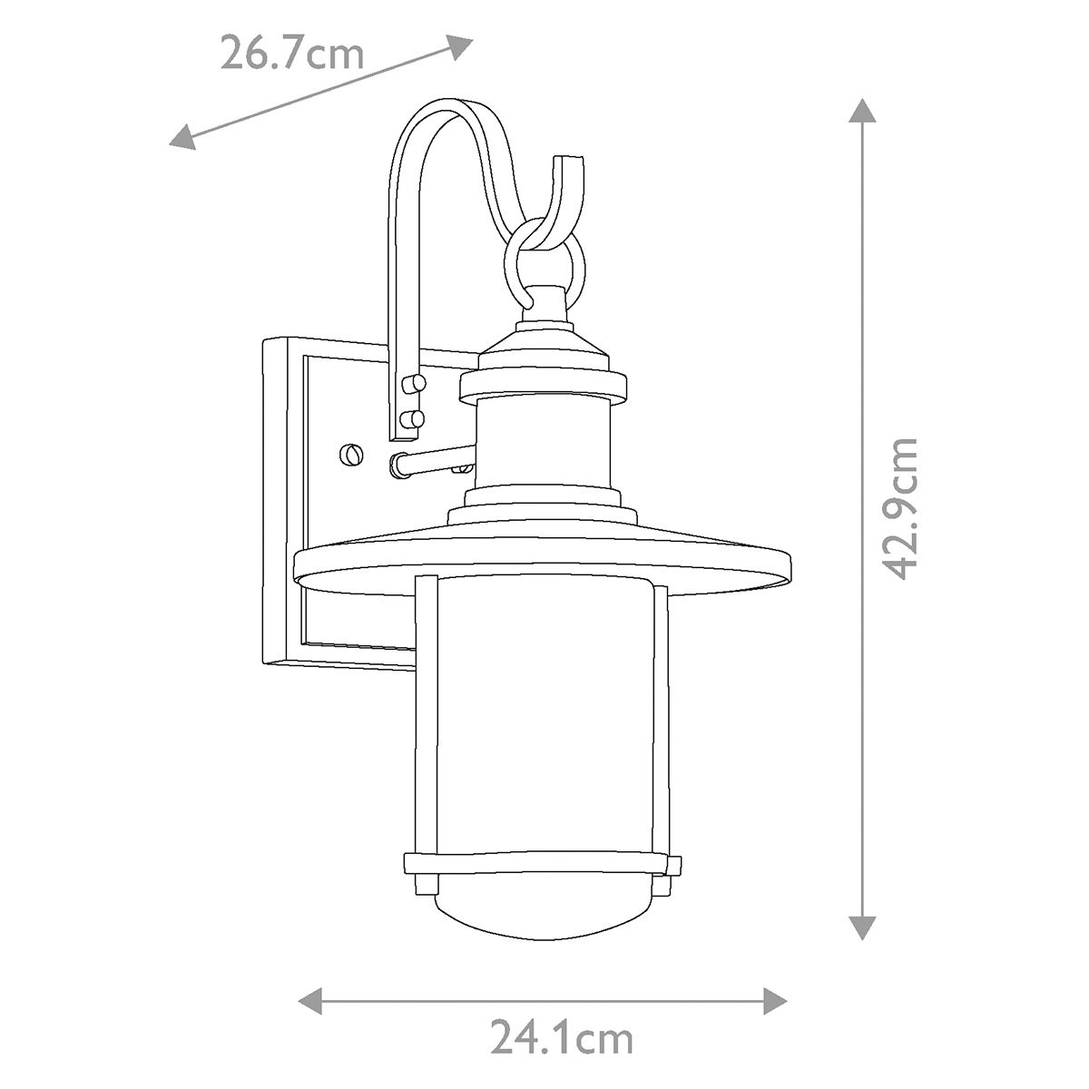 Große Wandlaterne von Riverwood – verwittertes Zink - Elsteadlighting - KL - RIVERWOOD2 - L
