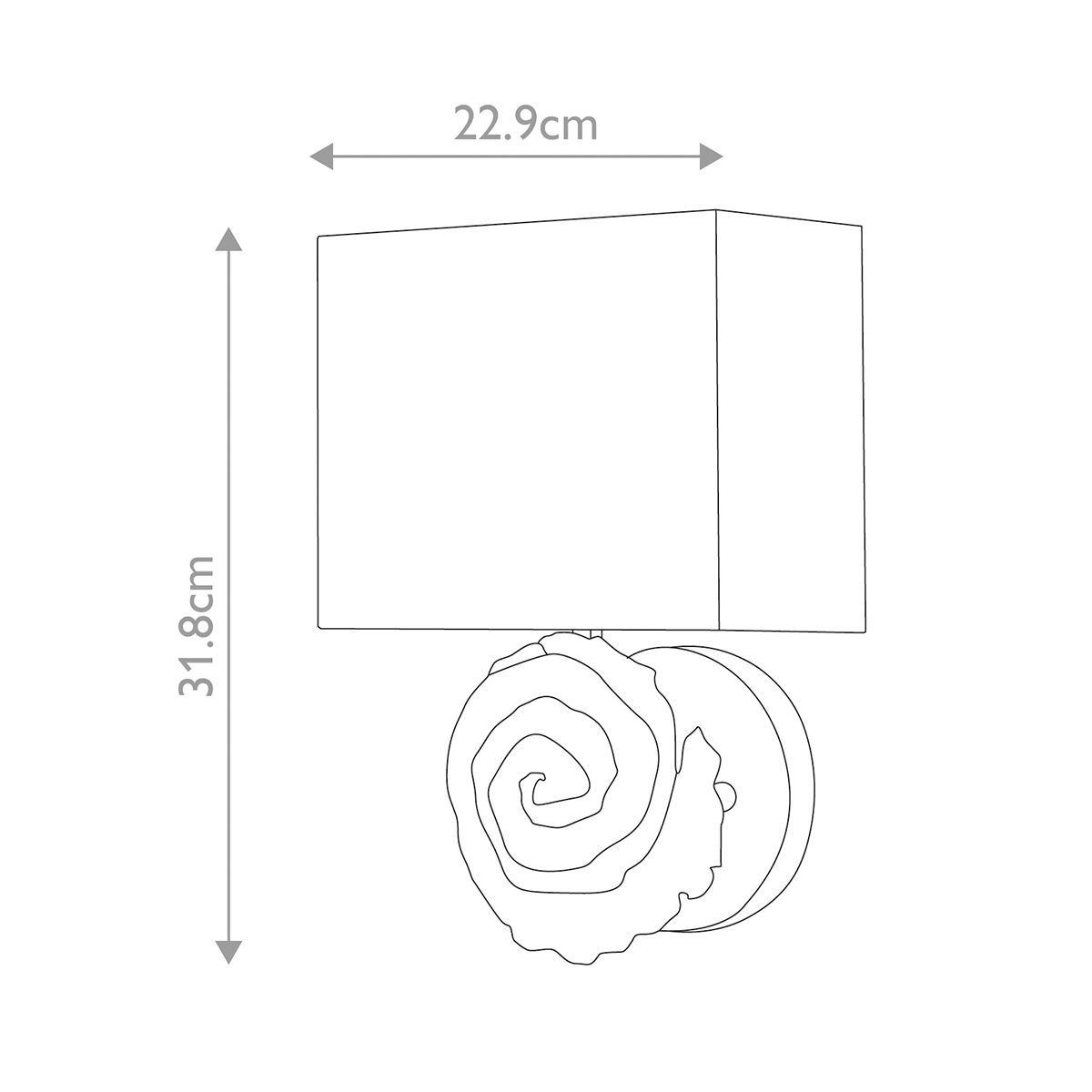 Große Wandleuchte „Swirl“ 1 l, Blattgold - Elsteadlighting - leuchtengrosshandel24