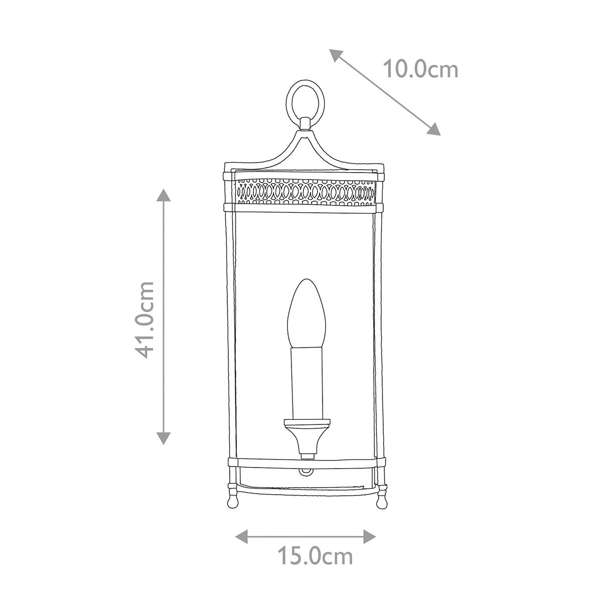 Guildhall 1 l Wandleuchte - Poliertes Nickel - Elsteadlighting - leuchtengrosshandel24