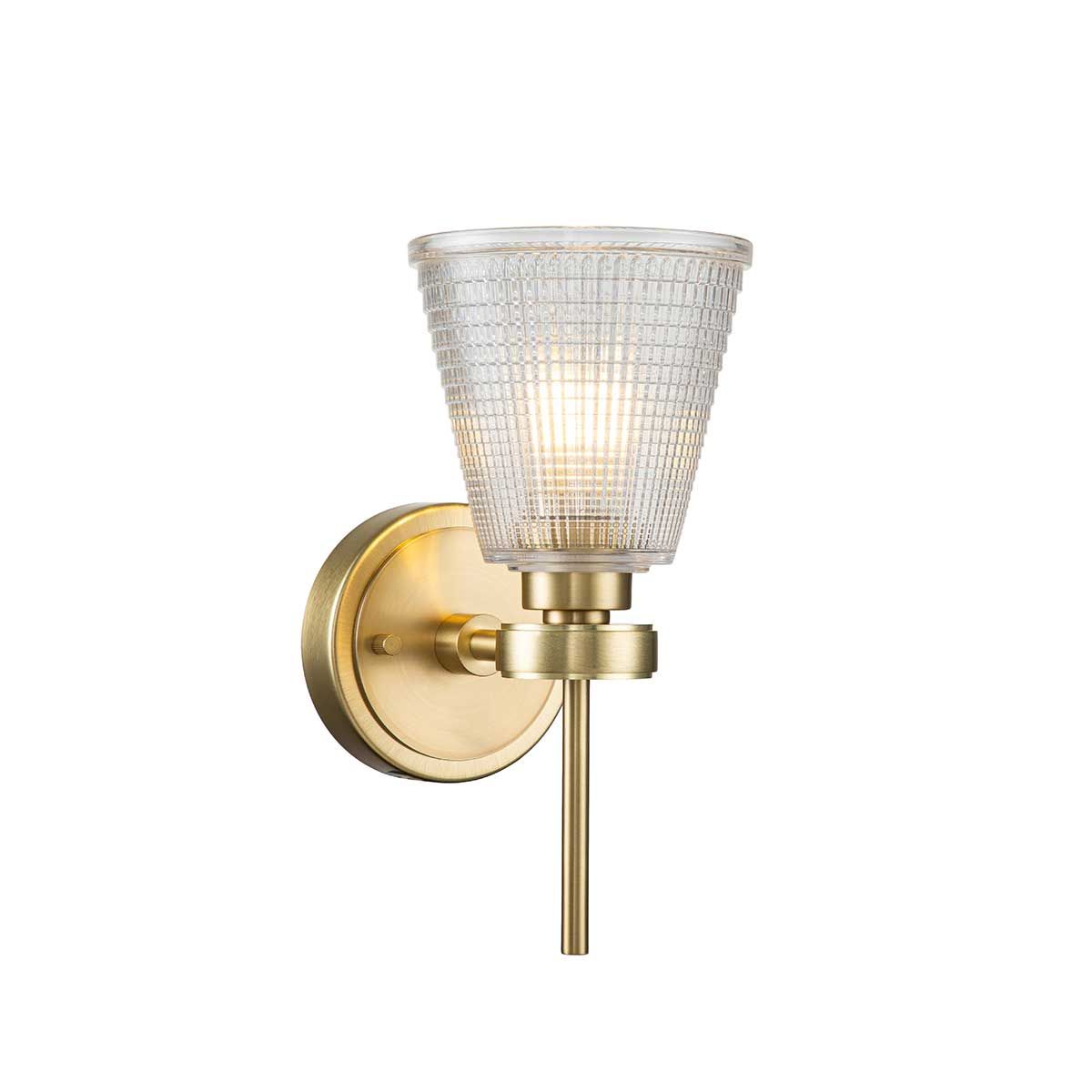 Gunnislake 1-flammige Wandleuchte - Gebürstetes Messing - Elsteadlighting - leuchtengrosshandel24