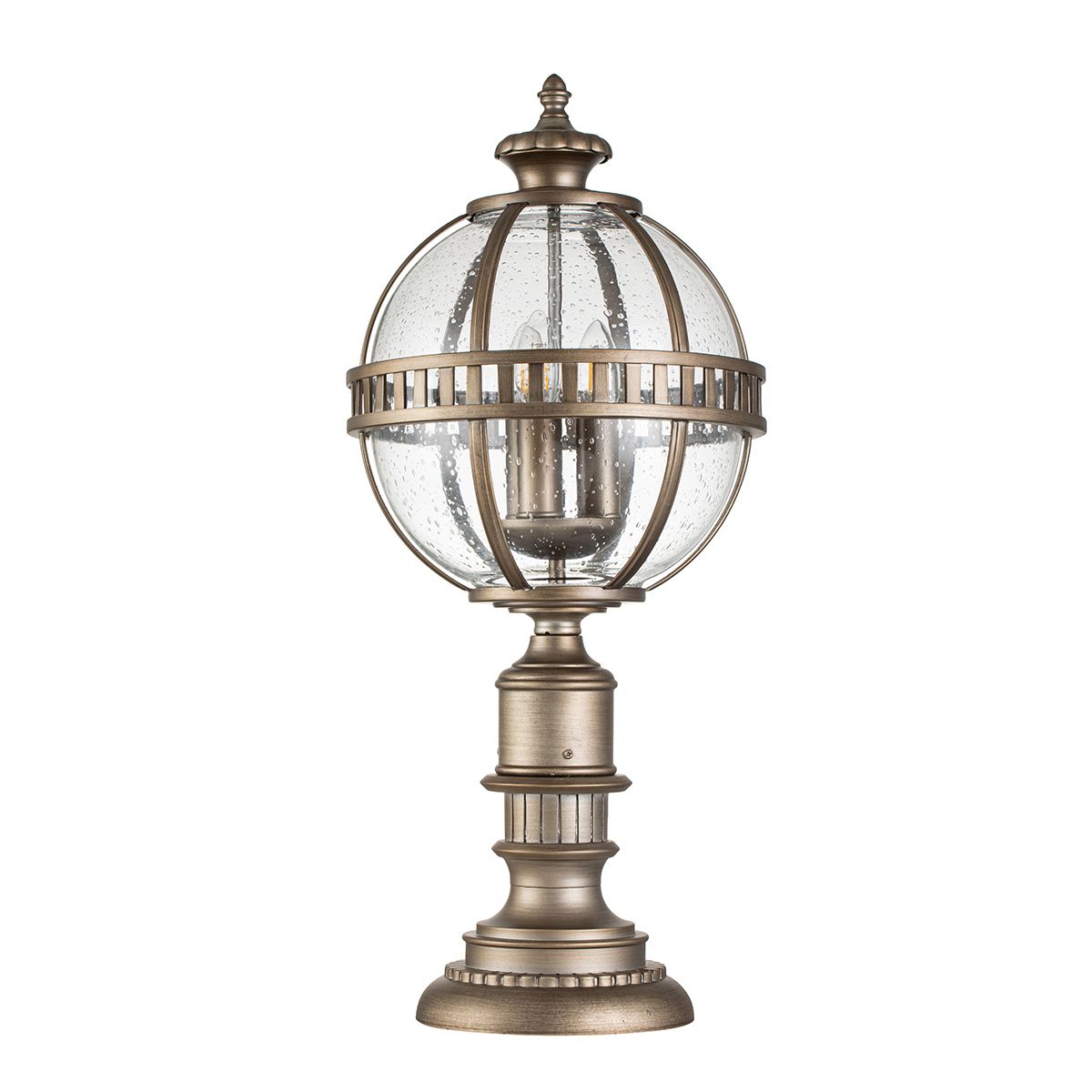 Halleron 3 - flammige Sockellaterne - Brünierte Bronze - Elsteadlighting - KL - HALLERON - 3M - BU