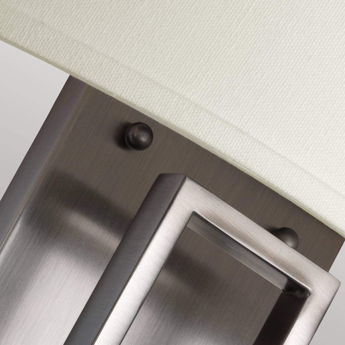 Hampton 2-flammige Wandleuchte - Antik-Nickel, Schirme in Elfenbein - Elsteadlighting - leuchtengrosshandel24