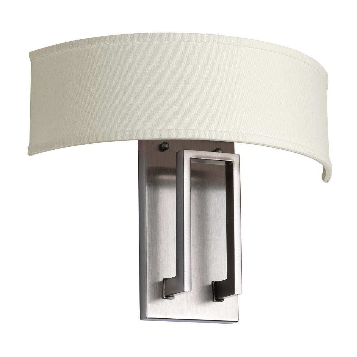 Hampton 2-flammige Wandleuchte - Antik-Nickel, Schirme in Elfenbein - Elsteadlighting - leuchtengrosshandel24