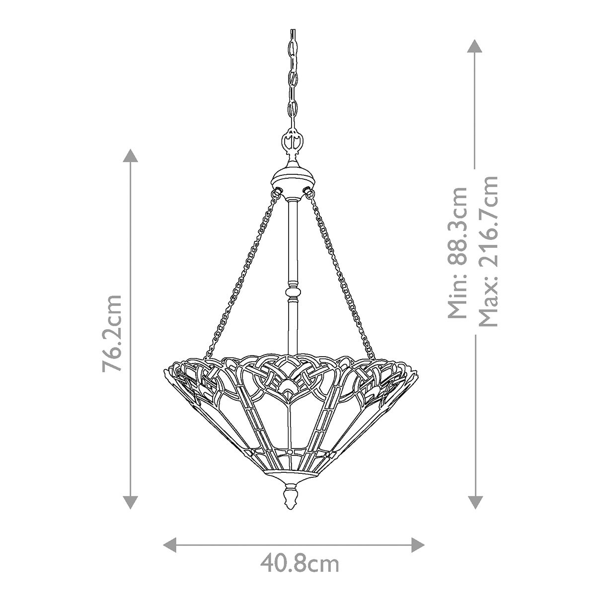 Hängelampe Cambridge 3-flammig - Vintage Bronze - Elsteadlighting - leuchtengrosshandel24