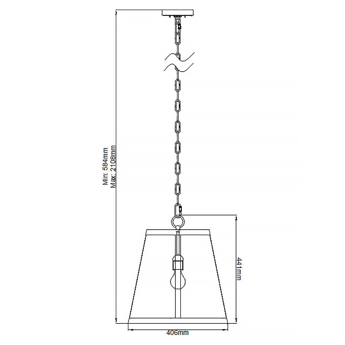 Harrow Pendelleuchte, 1-flammig, mittelgroß, poliertes Nickel - Elsteadlighting - leuchtengrosshandel24