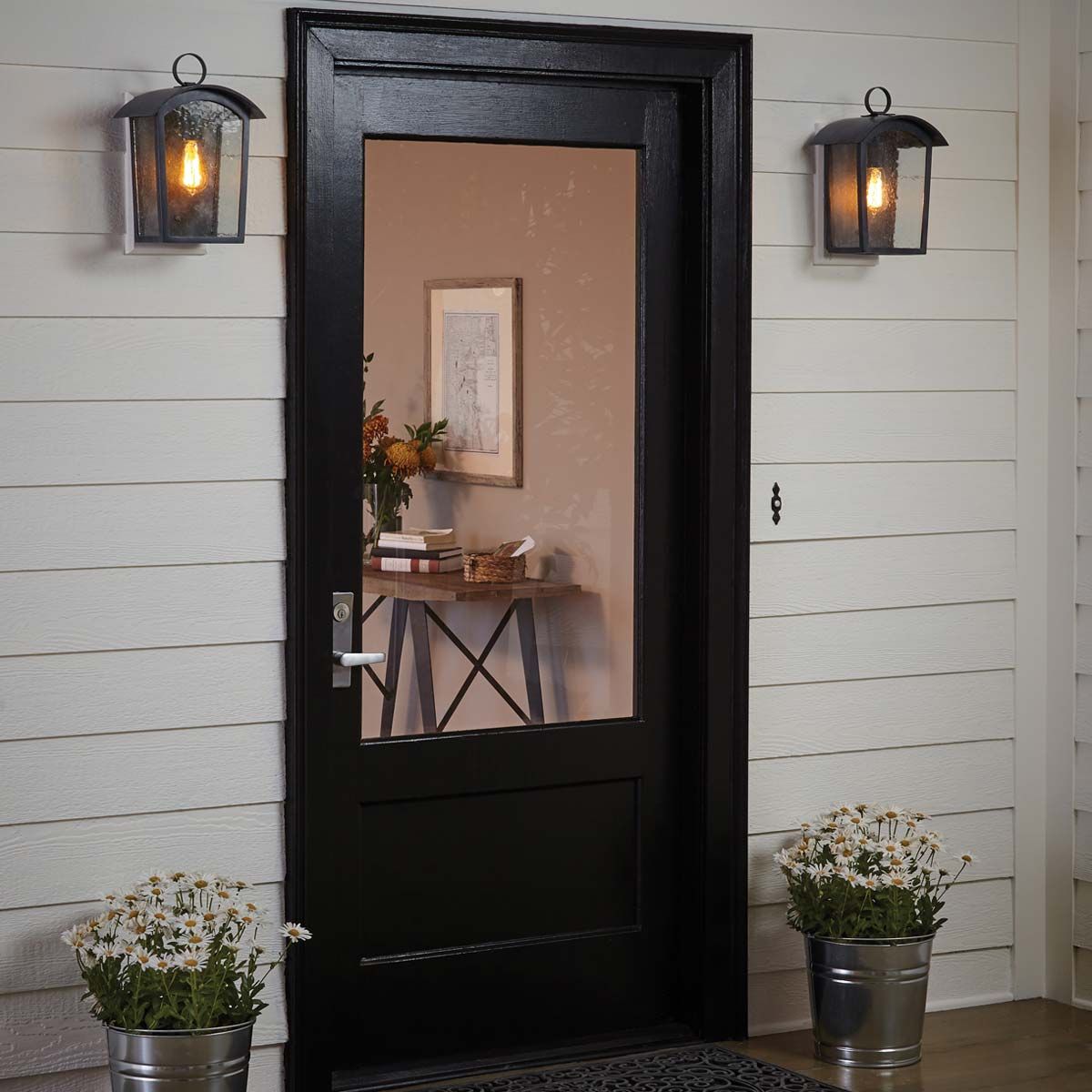 Hodges 1 - flammige große Wandlaterne - Ascheschwarz - Elsteadlighting - FE - HODGES - L