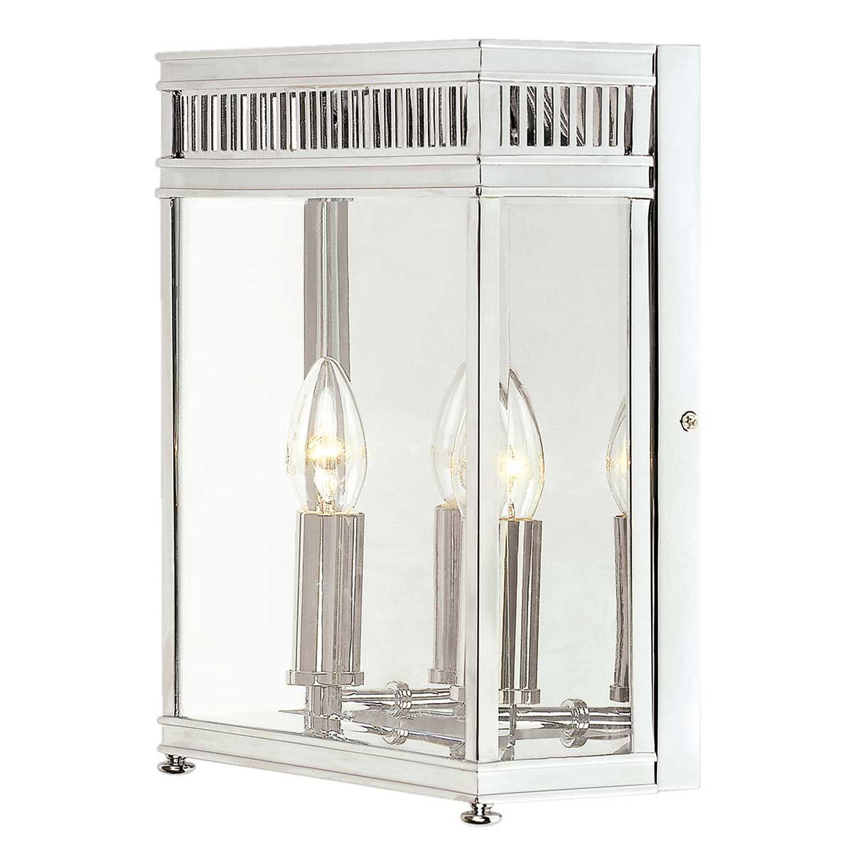 Holborn 2-flammige Halblaterne, mittelgroß, poliertes Chrom - Elsteadlighting - leuchtengrosshandel24