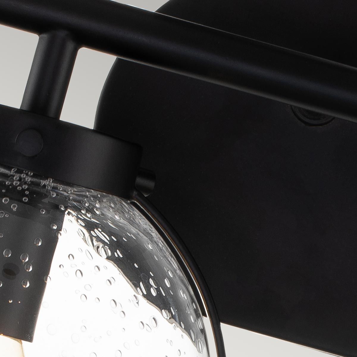 Hollis 2-flammige Wandleuchte - Schwarz, Stahl, klares Saatglas - Elsteadlighting - leuchtengrosshandel24